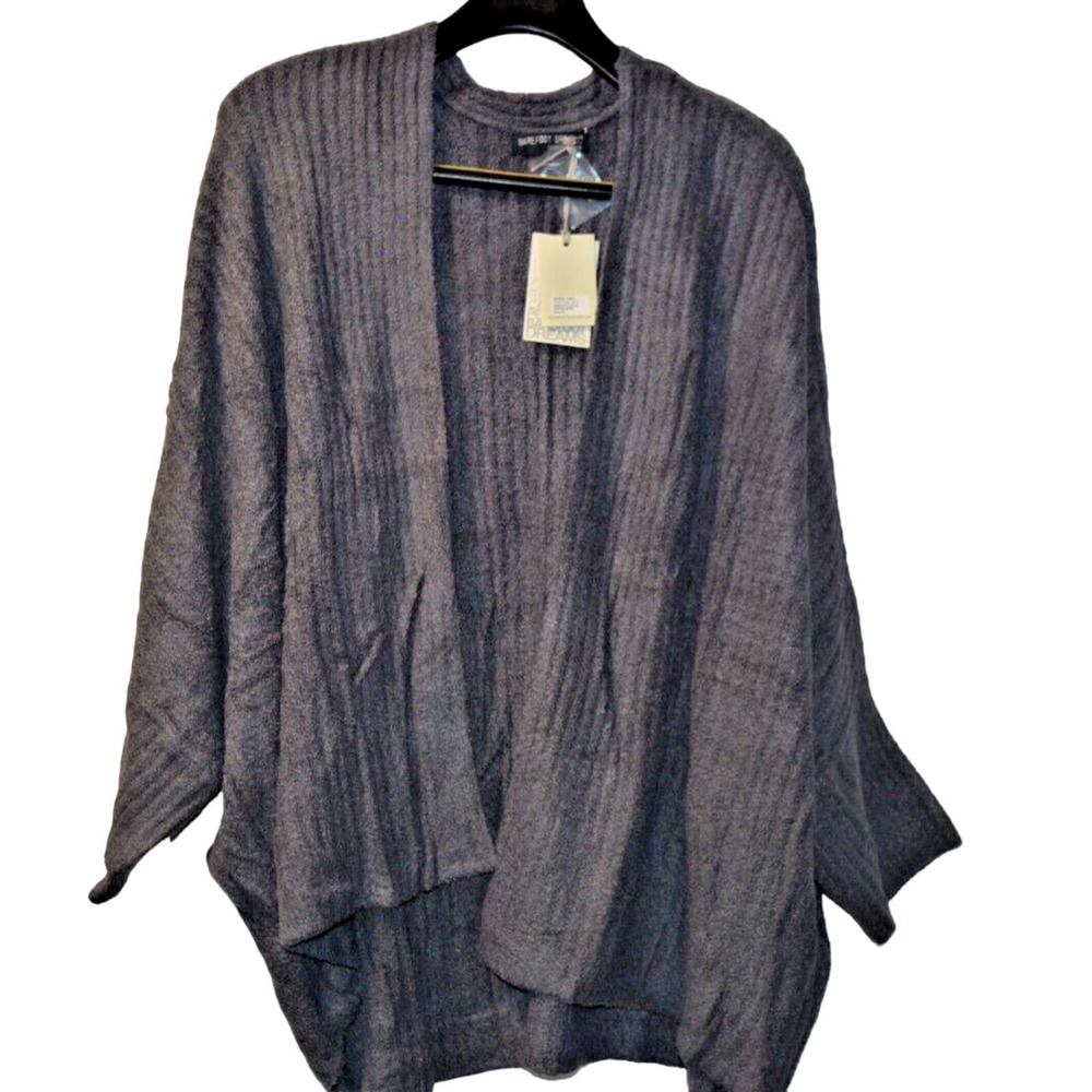 Barefoot Dreams Cozy Chic Lite Ribbed Shrug Cardigan Pacific Blue 3X